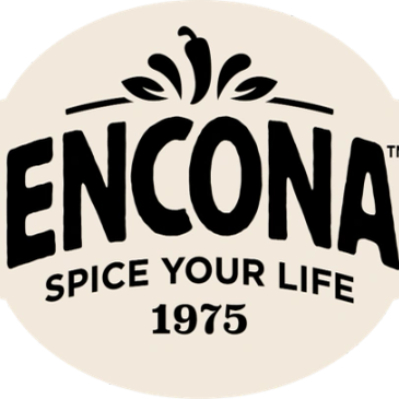 Encona logo with slogan and year.