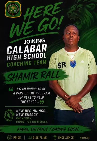 Shamir Rall joins Calabar High School coaching team with a mission to help and inspire.
