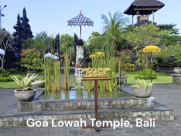 Pond inside Goa Lowah Temple in Bali.