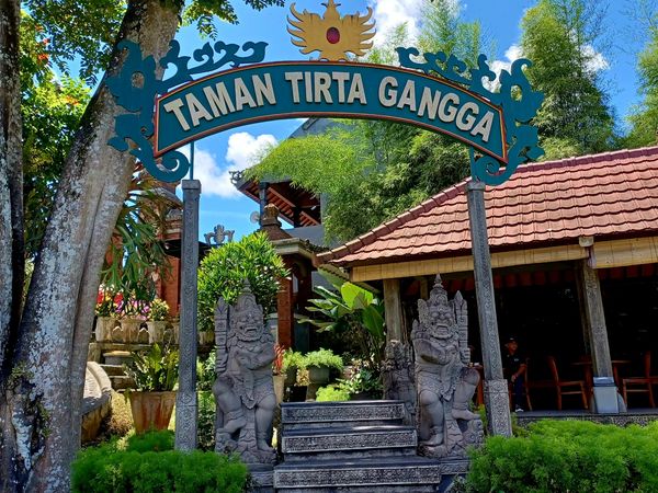 Entrance to Tirta Gangga Temple in Abang, Bali.