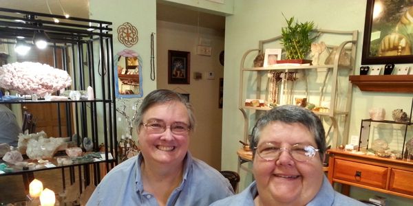 Shari and Betty welcome you to their cozy showroom. 