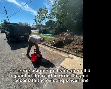 New Richmond, Ohio roadside sewer tap installation