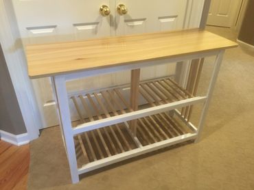 Utility table made from poplar.