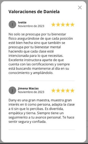 Valoración sobre las clases en Dhana Shala