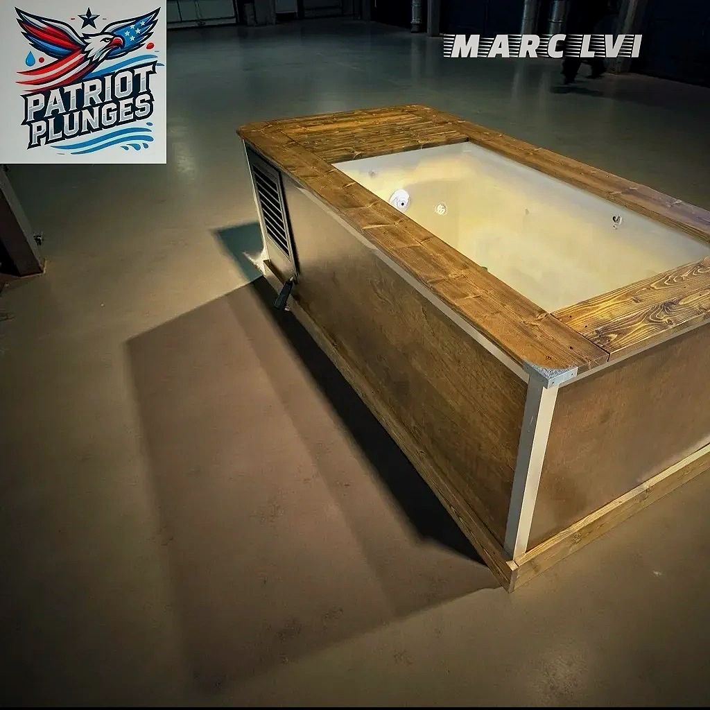 a Patriot Plunges Ice cold plunge for Recovery. the Marc LVI
