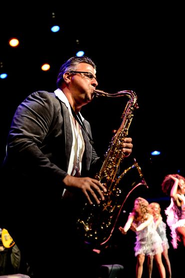 A man playing trumpet