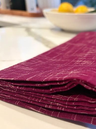 kitchen towels on a kitchen counter