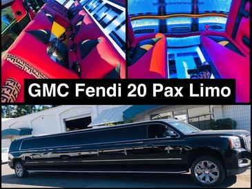 GMC Fendi 20 Pax Limo Hire in Dubai