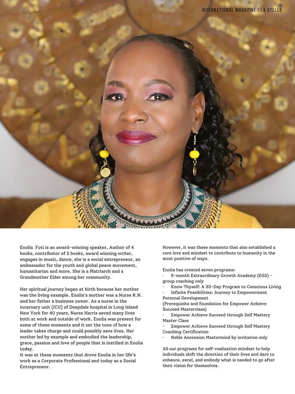 Enolia, Grandmother, Elder, Dr , Author - Written Works 
https://enolia.live/written-works