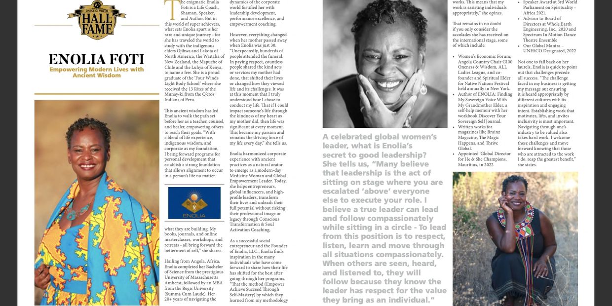 Enolia, Grandmother, Elder, Dr , Author - Written Works 
https://enolia.live/written-works