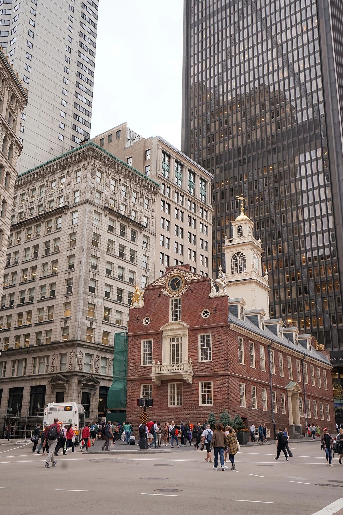 The Old State House in Downtown Boston is a striking blend of past and present, standing as a historic landmark surrounded by towering skyscrapers. Built in 1713, this iconic red-brick building played a key role in the American Revolution and now serves as a museum on the Freedom Trail. A must-visit for history lovers, the Old State House offers a glimpse into Boston’s colonial past right in the heart of the bustling city. #OldStateHouse #BostonHistory #FreedomTrail The Old State House in Downtown Boston is a striking blend of past and present, standing as a historic landmark surrounded by towering skyscrapers. Built in 1713, this iconic red-brick building played a key role in the American Revolution and now serves as a museum on the Freedom Trail. A must-visit for history lovers, the Old State House offers a glimpse into Boston’s colonial past right in the heart of the bustling city. #OldStateHouse #BostonHistory #FreedomTrail