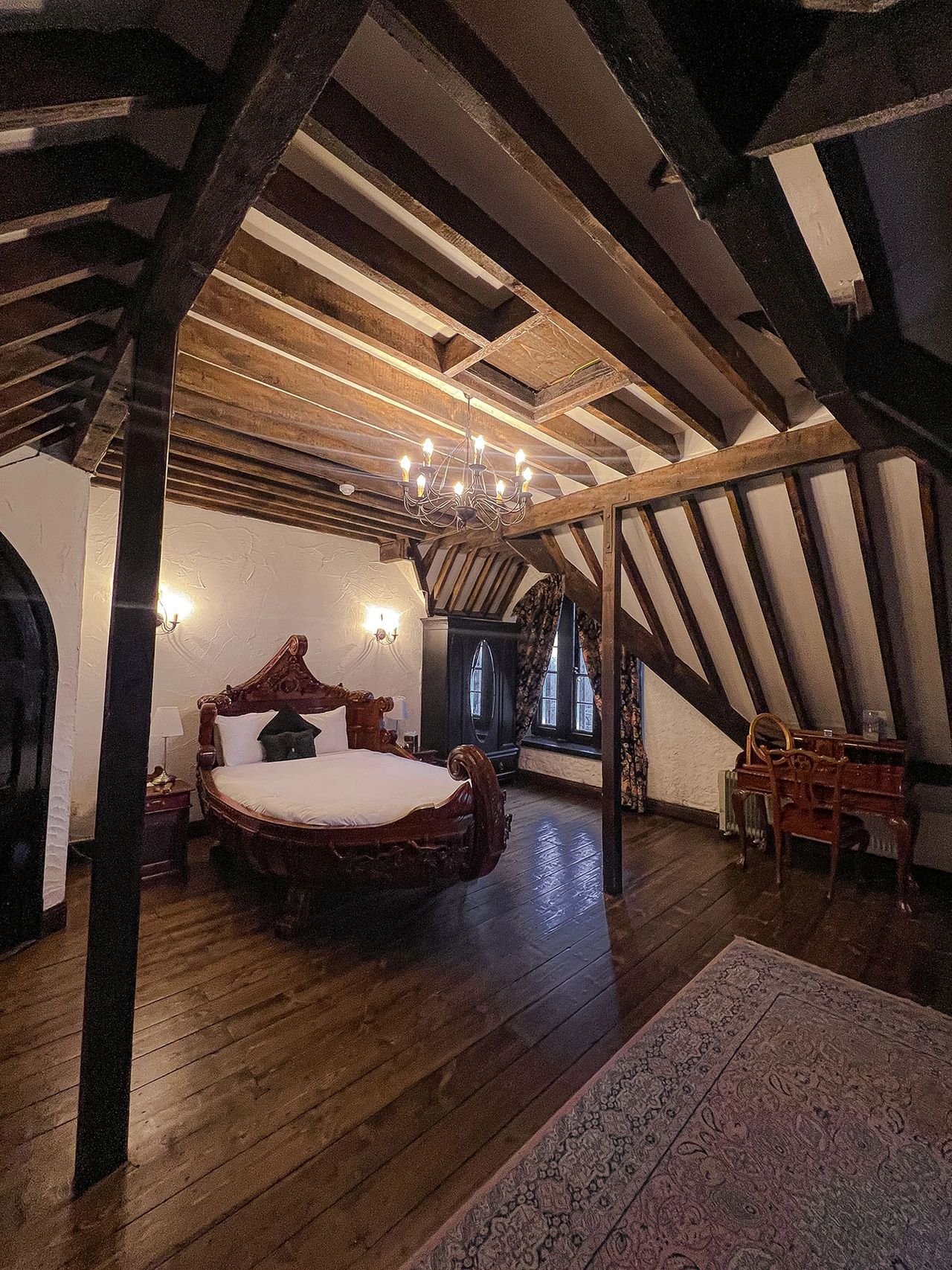 Experience the charm and history of Kinnitty Castle Hotel with a stay in one of its beautifully restored rooms. Featuring medieval-inspired décor, antique furnishings, and exposed wooden beams, this castle room offers a cozy and atmospheric retreat. Nestled in the heart of Ireland’s countryside, Kinnitty Castle provides guests with an authentic castle stay, complete with historic character and modern comforts. Whether you're a history enthusiast, a traveler seeking a unique stay, or simply looking for a charming escape, this Irish castle hotel promises a memorable experience. Experience the charm and history of Kinnitty Castle Hotel with a stay in one of its beautifully restored rooms. Featuring medieval-inspired décor, antique furnishings, and exposed wooden beams, this castle room offers a cozy and atmospheric retreat. Nestled in the heart of Ireland’s countryside, Kinnitty Castle provides guests with an authentic castle stay, complete with historic character and modern comforts. Whether you're a history enthusiast, a traveler seeking a unique stay, or simply looking for a charming escape, this Irish castle hotel promises a memorable experience.