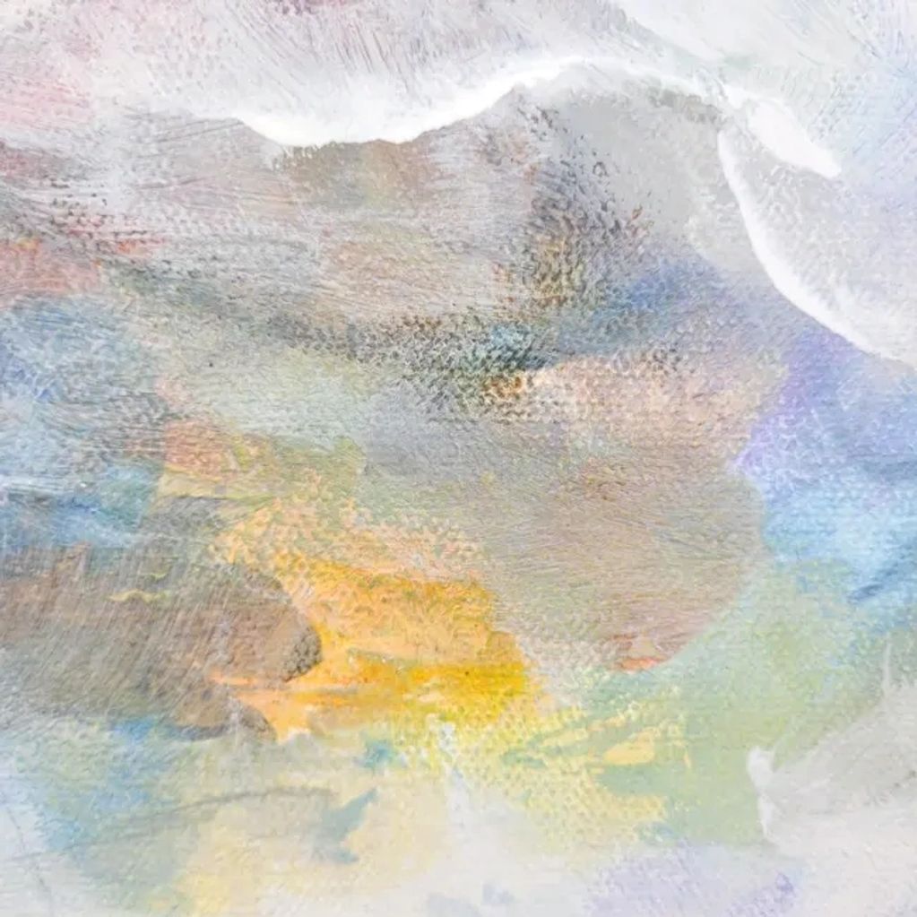 Detail of Abstract Painting
Ethereal
watercolor-like
orange, blue, black, white, red