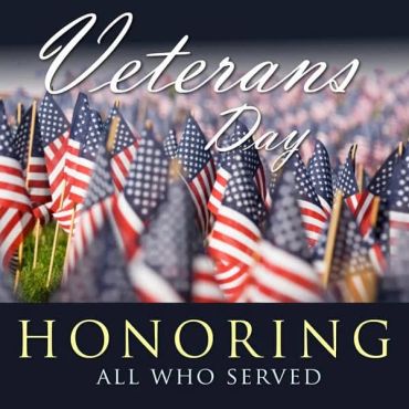 American flags with lettering