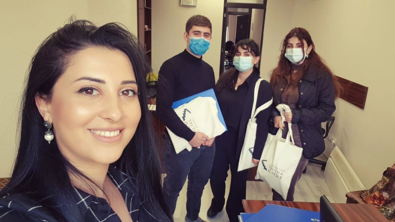 Law students in Artsakh collecting testimonial evidence.