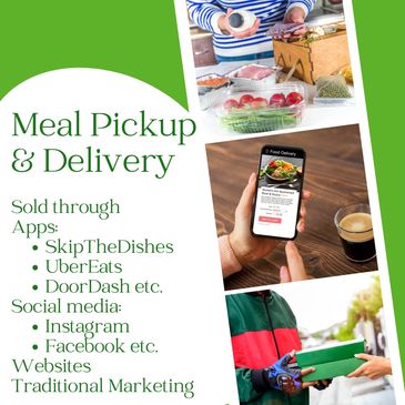 Images and list of different food delivery businesses and food vendors covered by Chef Insurance