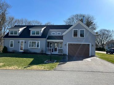 Home was softwashed with large back decks