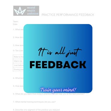 Embrace the journey of growth! It's all just feedback. Use it to train your mind and elevate!