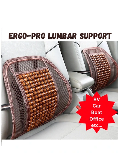 Lumbar support that improves posture and relieves pressure on the back.