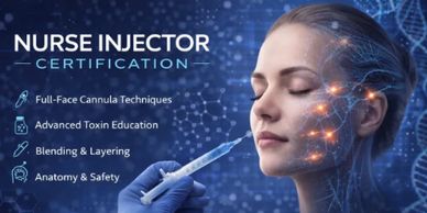 Nurse injector certification highlighting advanced facial techniques and safety.