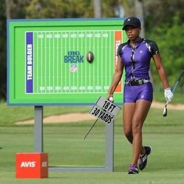Golf Phenom Zakiya Randall TV BIG BREAK NFL GLASS CHAMPION