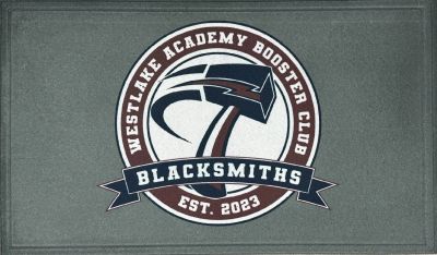Westlake Academy Booster Club Blacksmiths logo with an anvil and hammer design.