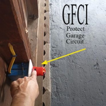 Garage circuit is not GFCI protected. Somersworth NH