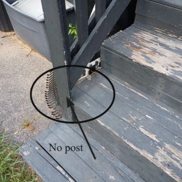 Railing system with an improper post in Derry NH