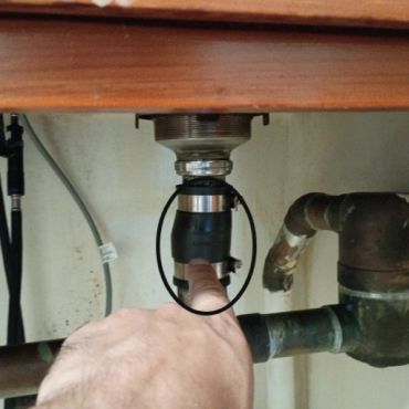 Monitor rubber clamped couplings.