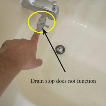Tub drain stop does not function in Derry NH