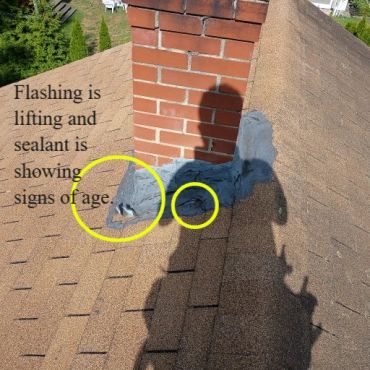 Improperly flashed chimney. Updates recommended in Belmont NH