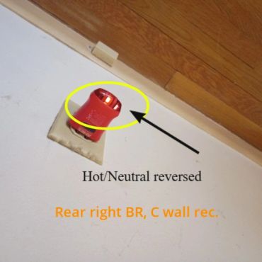 Improperly wired receptacle in Epping NH