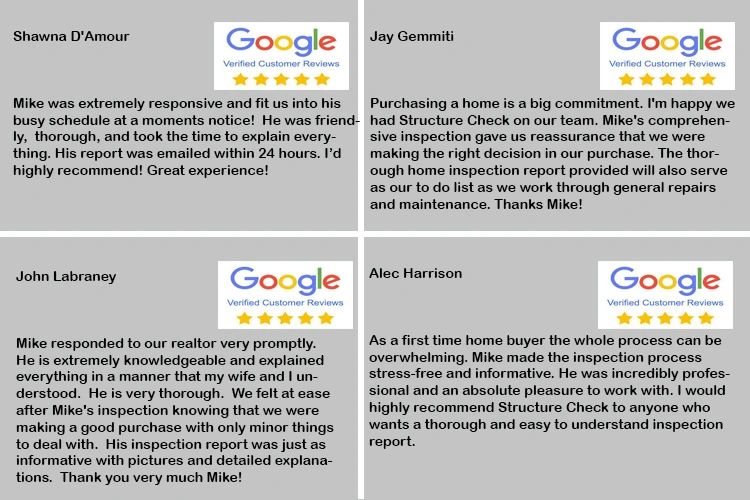 New Hampshire Home Inspector 5 star Google Review Image