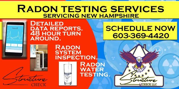 Flyer explaining radon testing services. 