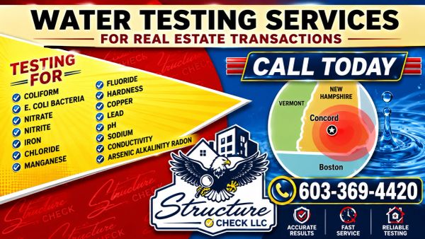 Water testing service flyer.