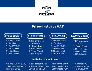 Ashford, Kent Same day linen hire service prices