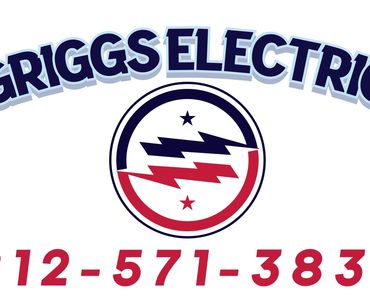 Logo for Griggs Electric with a phone number below.