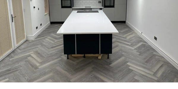 spc Vinyl herringbone built in underlay , water proof, scratch resistant and easy clean