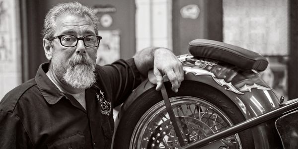 Phat Jax Motorcycle Shop owner and mechanic Jack Lash
