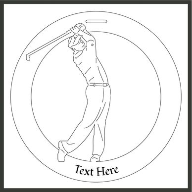 Bauble design of a male golfer