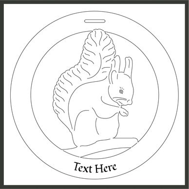 Bauble design of a red squirrel