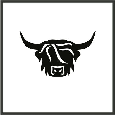 Highland Cow design for a Bottle Flask