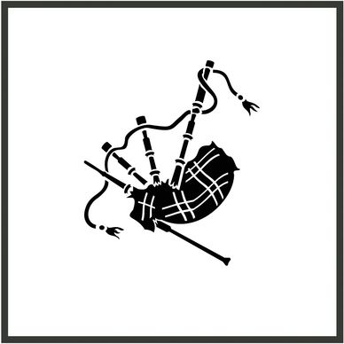 Bagpipe design for a Bottle Flask