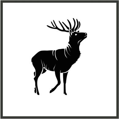 Red Stag design for a Bottle Flask