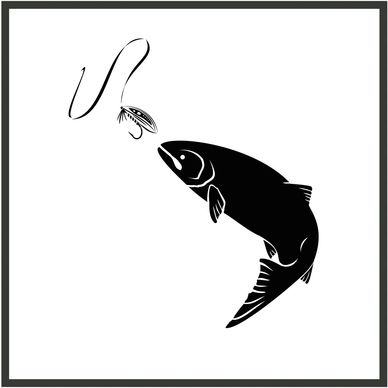 Salmon design for a Bottle Flask