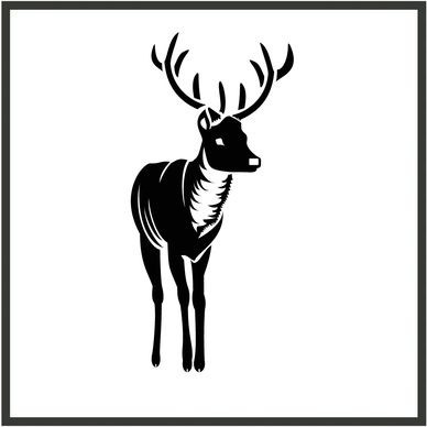 Red Stag design for a Bottle Flask