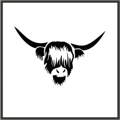 Highland Cow design for a Bottle Flask