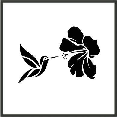 Hummingbird design for a Bottle Flask