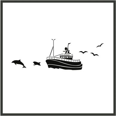 Fishing boat design for a Bottle Flask