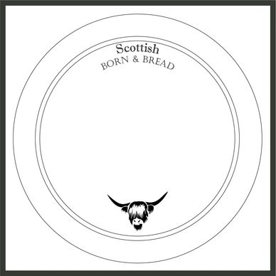 Highland Cow bread board design